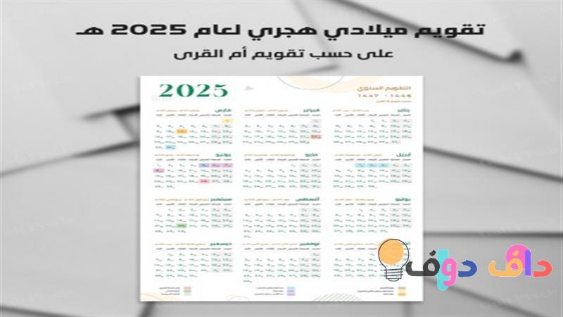 التاريخ الهجري اليوم في السعودية 1447